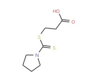 3-(Pyrrolidine-1-carbothioylsulfanyl)-propionic acid - chemical structure image