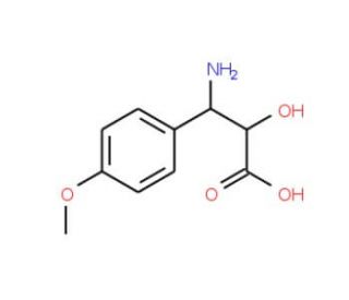 3-(R)-Amino-2-(R)-hydroxy-3-(4-methoxyphenyl)propionic acid (CAS 55610-83-8) - chemical structure image