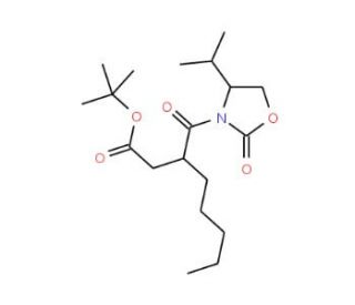 3(S)-(4(S)-Isopropyl-2-oxo-oxazolidine-3-carbonyl)-octanoic Acid tBu Ester - chemical structure image