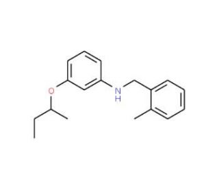 3-(sec-Butoxy)-N-(2-methylbenzyl)aniline - chemical structure image