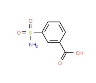3-Sulfamoyl-benzoic acid (CAS 636-76-0) - chemical structure image