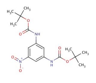 3-t-But-(oxycarboxylamino-5-nitrophenyl) carbamic acid t-butyl ester (CAS 887578-50-9) - chemical structure image