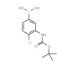 3-(t-Butoxycarbonylamino)-4-chlorophenylboronic acid (CAS 871329-57-6) - chemical structure image