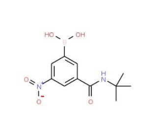 3-(t-Butylaminocarbonyl)-5-nitrophenylboronic acid (CAS 871332-87-5) - chemical structure image
