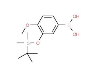 3-(t-Butyldimethylsilyloxy)-4-methoxyphenylboronic acid (CAS 900152-53-6) - chemical structure image