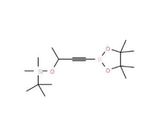 3-(t-Butyldimethylsilyloxy)but-1-ynylboronic acid, pinacol ester (CAS 849820-20-8) - chemical structure image