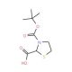 3-(tert-Butoxycarbonyl)-1,3-thiazolane-2-carboxylic acid (CAS 141783-63-3) - chemical structure image