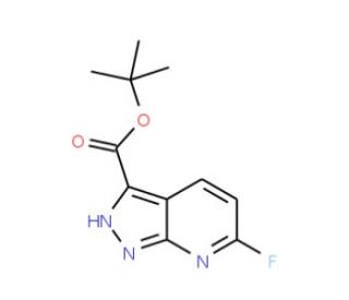3-(tert-Butoxycarbonyl)-6-fluoro-1H-pyrazolo[3,4-b]pyridine (CAS 155601-71-1) - chemical structure image