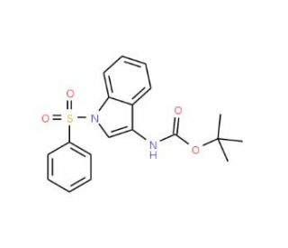 3-(tert-Butoxycarbonylamino)-1-(phenylsulfonyl)indole - chemical structure image