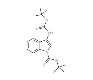 3-(tert-Butoxycarbonylamino)-1-(tert-butoxycarbonyl)indole - chemical structure image