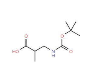 3-tert-Butoxycarbonylamino-2-methyl-propionic acid (CAS 16948-10-0) - chemical structure image