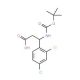3-tert-Butoxycarbonylamino-3-(2,4-dichlorophenyl)-propionic acid (CAS 683219-22-9) - chemical structure image
