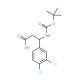 3-tert-Butoxycarbonylamino-3-(3,4-dichlorophenyl)-propionic acid (CAS 193633-52-2) - chemical structure image