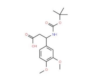 3-tert-Butoxycarbonylamino-3-(3,4-dimethoxy-phenyl)-propionic acid (CAS 284492-37-1) - chemical structure image