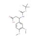 3-tert-Butoxycarbonylamino-3-(3,4-dimethoxy-phenyl)-propionic acid (CAS 284492-37-1) - chemical structure image