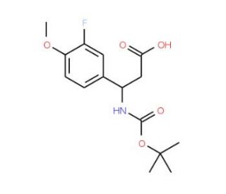 3-tert-Butoxycarbonylamino-3-(3-fluoro-4-methoxy-phenyl)-propionic acid - chemical structure image