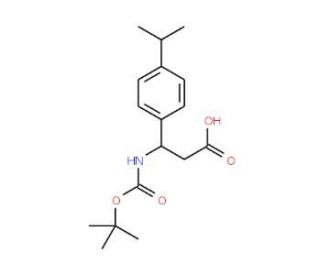 3-tert-Butoxycarbonylamino-3-(4-isopropylphenyl)-propionic acid (CAS 453557-73-8) - chemical structure image
