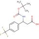 3-tert-Butoxycarbonylamino-3-(4-trifluoromethyl-phenyl)-propionic acid (CAS 477849-00-6) - chemical structure image