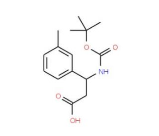 3-tert-Butoxycarbonylamino-3-m-tolyl-propionic acid (CAS 284493-57-8) - chemical structure image