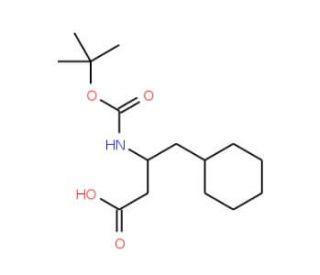 3-tert-Butoxycarbonylamino-4-cyclohexylbutyric acid - chemical structure image