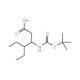 3-tert-Butoxycarbonylamino-4-ethyl-hexanoic acid (CAS 776330-51-9) - chemical structure image