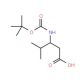 3-tert-Butoxycarbonylamino-4-methyl-pentanoic acid (CAS 248924-39-2) - chemical structure image