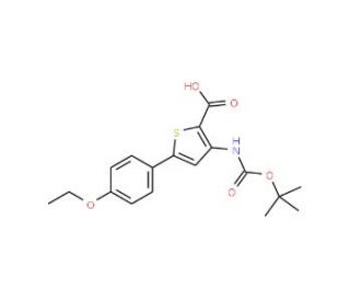 3-tert-Butoxycarbonylamino-5-(4-ethoxyphenyl) thiophene-2-carboxylic acid - chemical structure image
