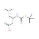 3-tert-Butoxycarbonylamino-5-methyl-hexanoic acid (CAS 138165-75-0) - chemical structure image