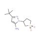 3-tert-butyl-1-(1,1-dioxidotetrahydrothien-3-yl)-1H-pyrazol-5-amine - chemical structure image