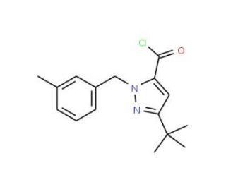 3-tert-Butyl-1-(3-methylphenyl)-1H-pyrazole-5-carbonyl chloride - chemical structure image