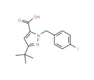 3-tert-Butyl-1-(4-fluorobenzyl)-1H-pyrazole-5-carboxylic acid - chemical structure image