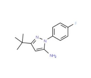 3-tert-Butyl-1-(4-fluorophenyl)-1H-pyrazol-5-amine (CAS 778611-16-8) - chemical structure image