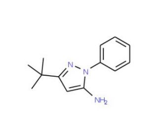 3-tert-Butyl-1-phenyl-1H-pyrazol-5-amine (CAS 126208-61-5) - chemical structure image