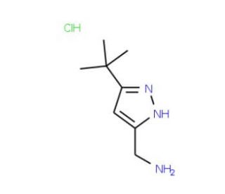 (3-tert-Butyl-1H-pyrazol-5-yl)methylamine hydrochloride - chemical structure image