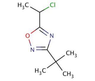 3-tert-butyl-5-(1-chloroethyl)-1,2,4-oxadiazole - chemical structure image