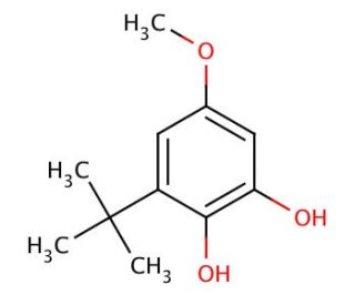 3-tert-Butyl-5-methoxy-catechol (CAS 80284-15-7) - chemical structure image
