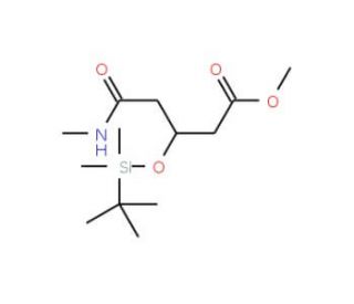 3-(TBDMS-oxy)-5-(1-methylamino)-5-oxopentanoic Acid Methyl Ester (CAS 1076199-67-1) - chemical structure image