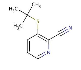 3-tert-Butylthio-2-cyanopyridine (CAS 178811-40-0) - chemical structure image