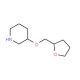 3-(Tetrahydro-2-furanylmethoxy)piperidine - chemical structure image