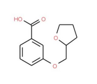 3-(tetrahydrofuran-2-ylmethoxy)benzoic acid - chemical structure image