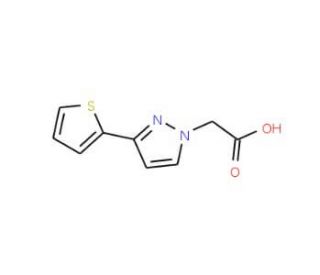[3-(Thien-2-yl)-1H-pyrazol-1-yl]acetic acid - chemical structure image