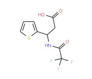 3-(Thien-2-yl)-3-[(2,2,2-trifluoroacetyl)amino]propanoic acid (CAS 115957-22-7) - chemical structure image