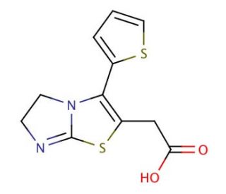 (3-thien-2-yl-5,6-dihydroimidazo[2,1-b][1,3]thiazol-2-yl)acetic acid - chemical structure image