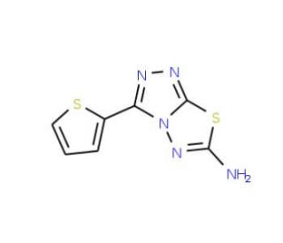 3-Thien-2-yl[1,2,4]triazolo[3,4-b][1,3,4]-thiadiazol-6-amine - chemical structure image