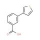 3-(Thien-3-yl)benzoic acid (CAS 20608-89-3) - chemical structure image