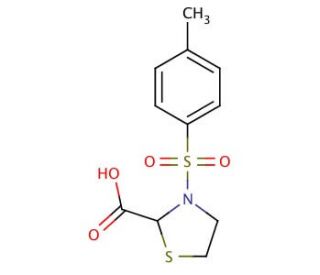 3-(Toluene-4-sulfonyl)-thiazolidine-2-carboxylic acid (CAS 408360-05-4) - chemical structure image