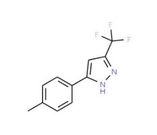 3-(Trifluoromethyl)-5-p-tolyl-1H-pyrazole (CAS 26974-15-2) - chemical structure image