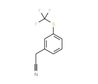 3-(Trifluoromethylthio)phenylacetonitrile (CAS 82174-09-2) - chemical structure image