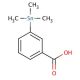3-Trimethylstannyl Benzoic Acid (CAS 161767-56-2) - chemical structure image
