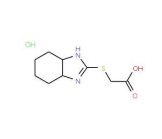 (3a,4,5,6,7,7a-Hexahydro-1H-benzoimidazol-2-ylsulfanyl)-acetic acid hydrochloride - chemical structure image
